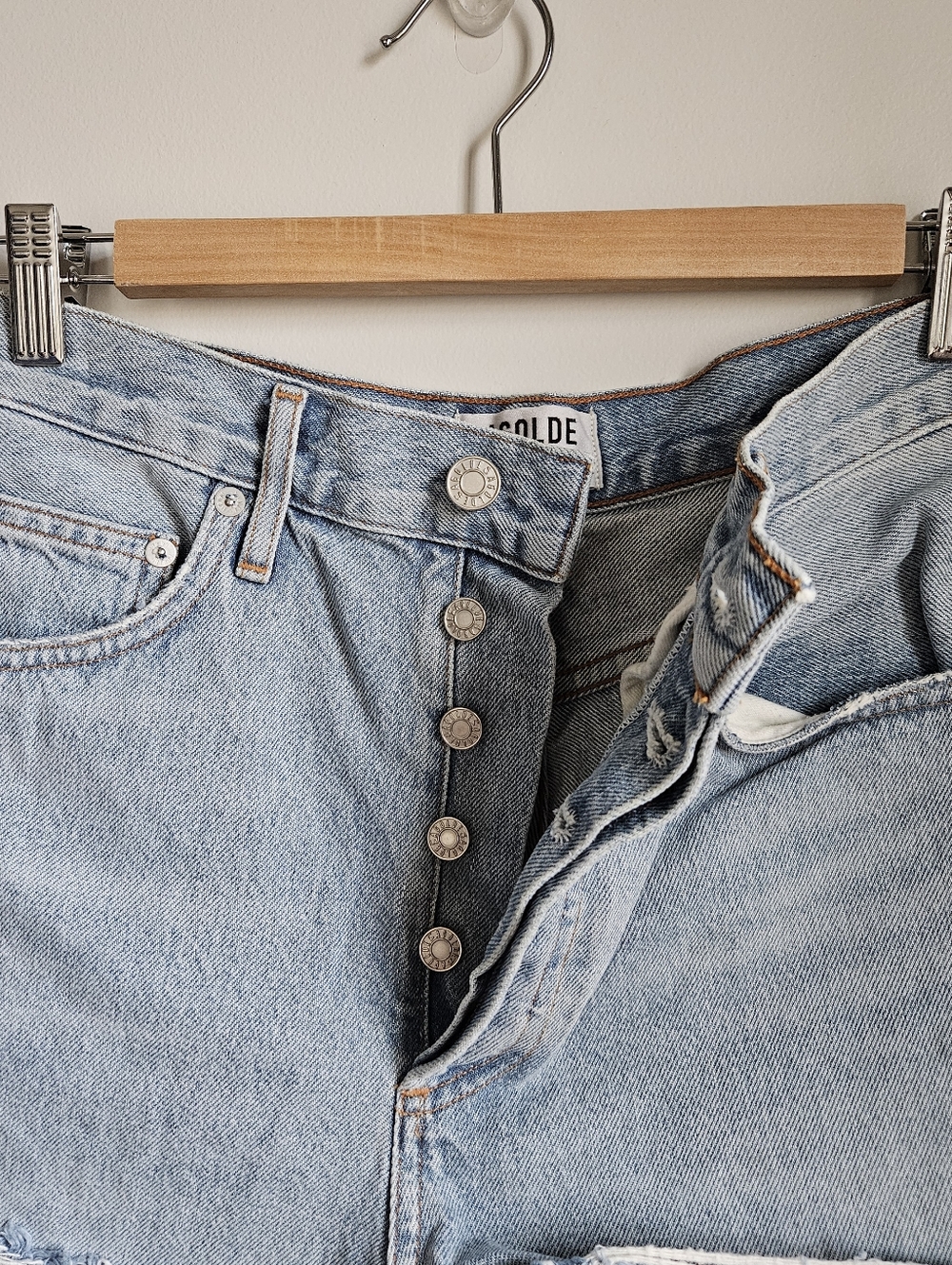 Agolde Dee Shorts In Digit - Picture 5 of 7